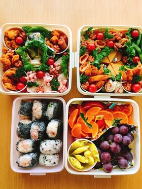 運動会のお弁当 簡単盛り付け 時短にも